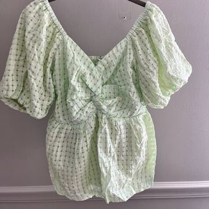 Fabulous Time Gingham Babydoll Top
